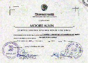 Certificado MEC / Frente